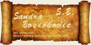 Sandra Bosioković vizit kartica